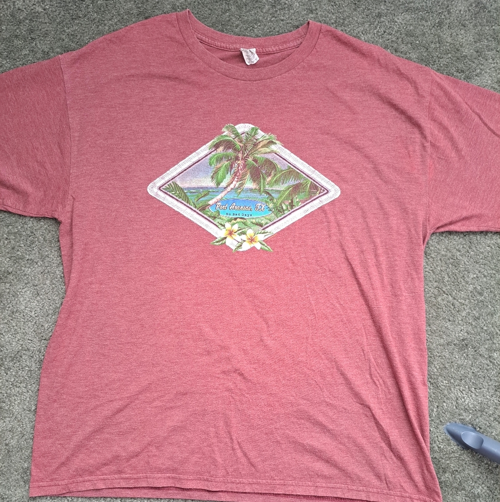 Spectra USA Red Faded Port Aransas Men's Tee Shirt XL